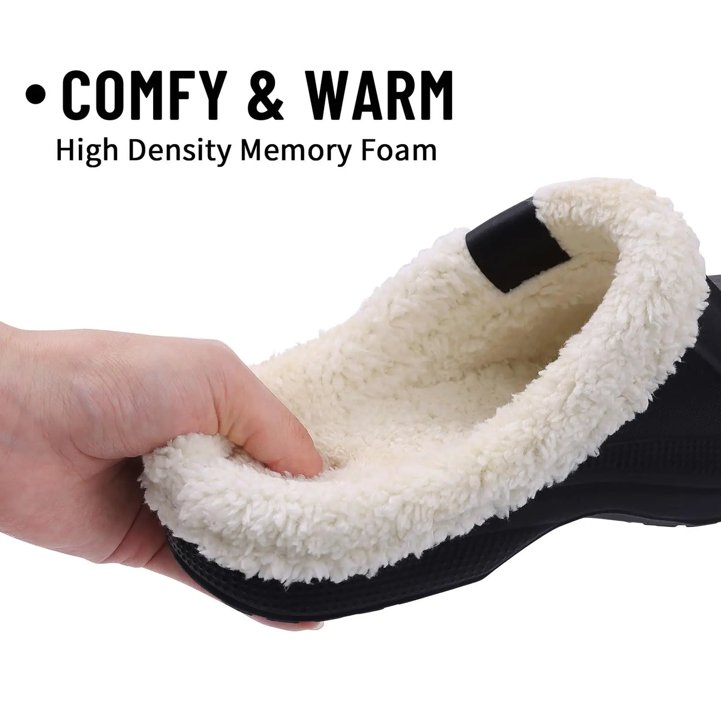 Comwarm New Fuzzy House Slippers For Women Men Winter Clogs