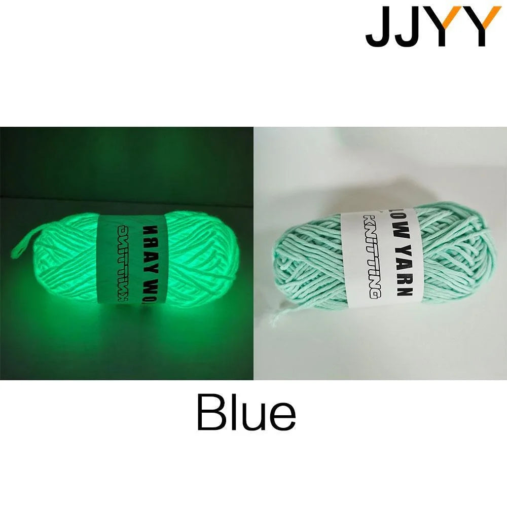 JJYY Fluorescent Luminous Soft Solid-color Thread 50m DIY Craft