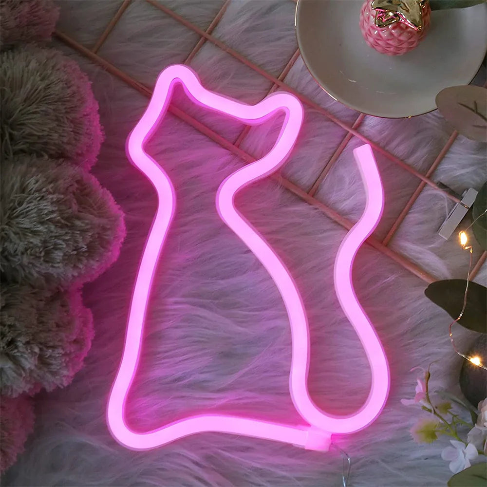 USB/Battery LED Neon Sign Lights Musical Note Wall Art Decor