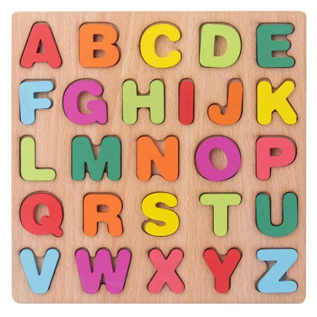 Wooden Puzzle Montessori Toys for Baby Early Learning 1-3 Years