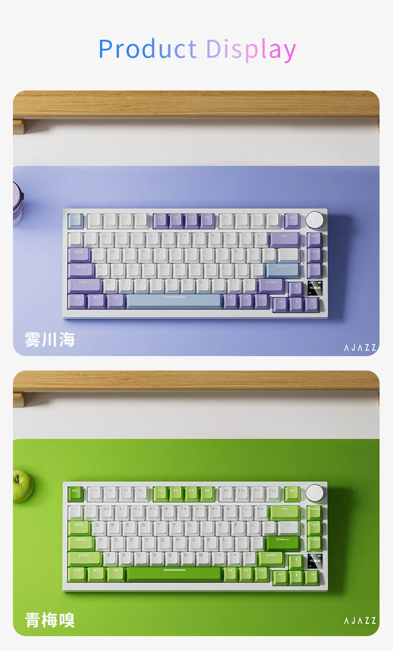 AJAZZ AK820/AK820Pro Mechanical Keyboard with TFT Screen and Multifunctional Knob