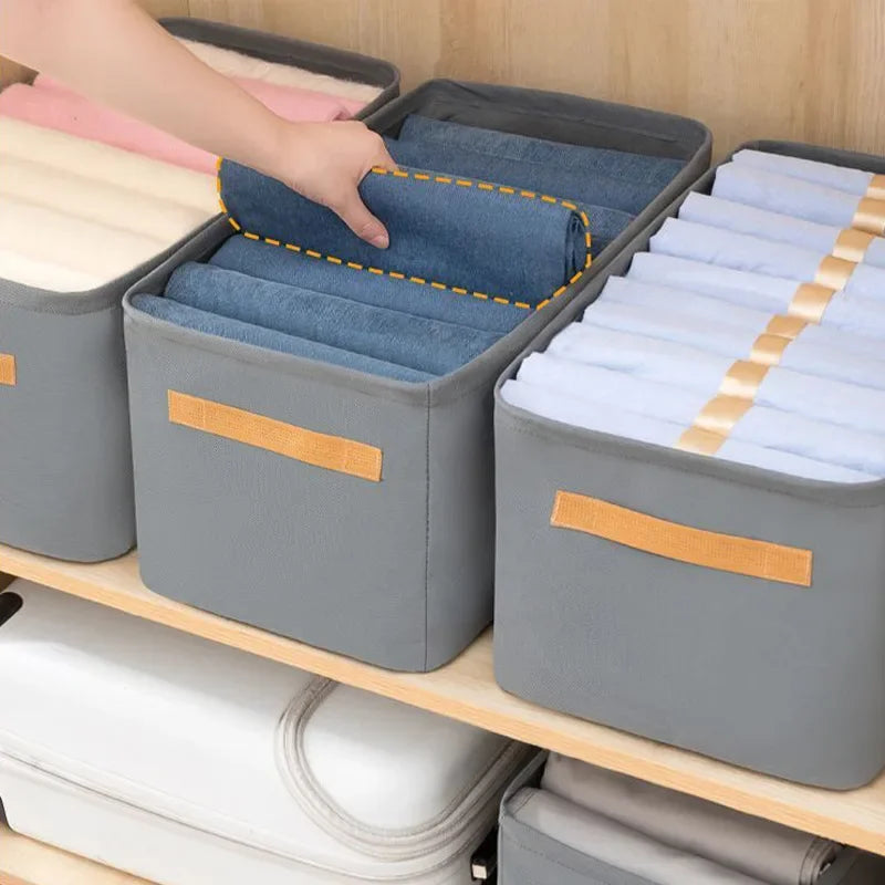 Thicken Clothes Organizer Jeans Storage Box for Wardrobe