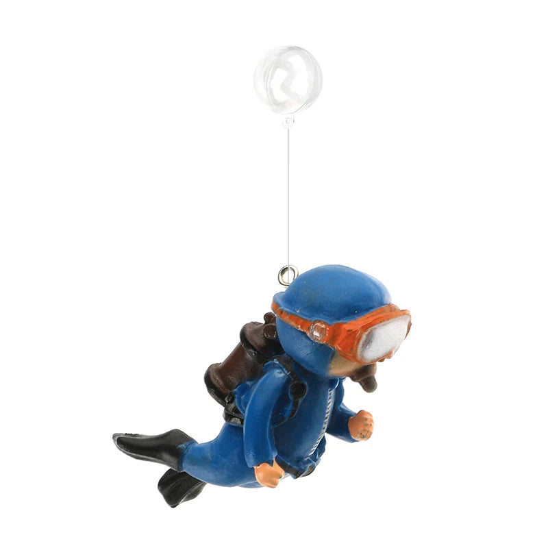Floating Diver Aquarium Ornament - Realistic Submarine Diver Decoration for Fish Tank, Adds Fun & Style to Your Aquatic Setup