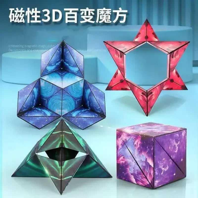 Variety Geometric Changeable Magnetic Magic Cube Fidget Stress Reliever