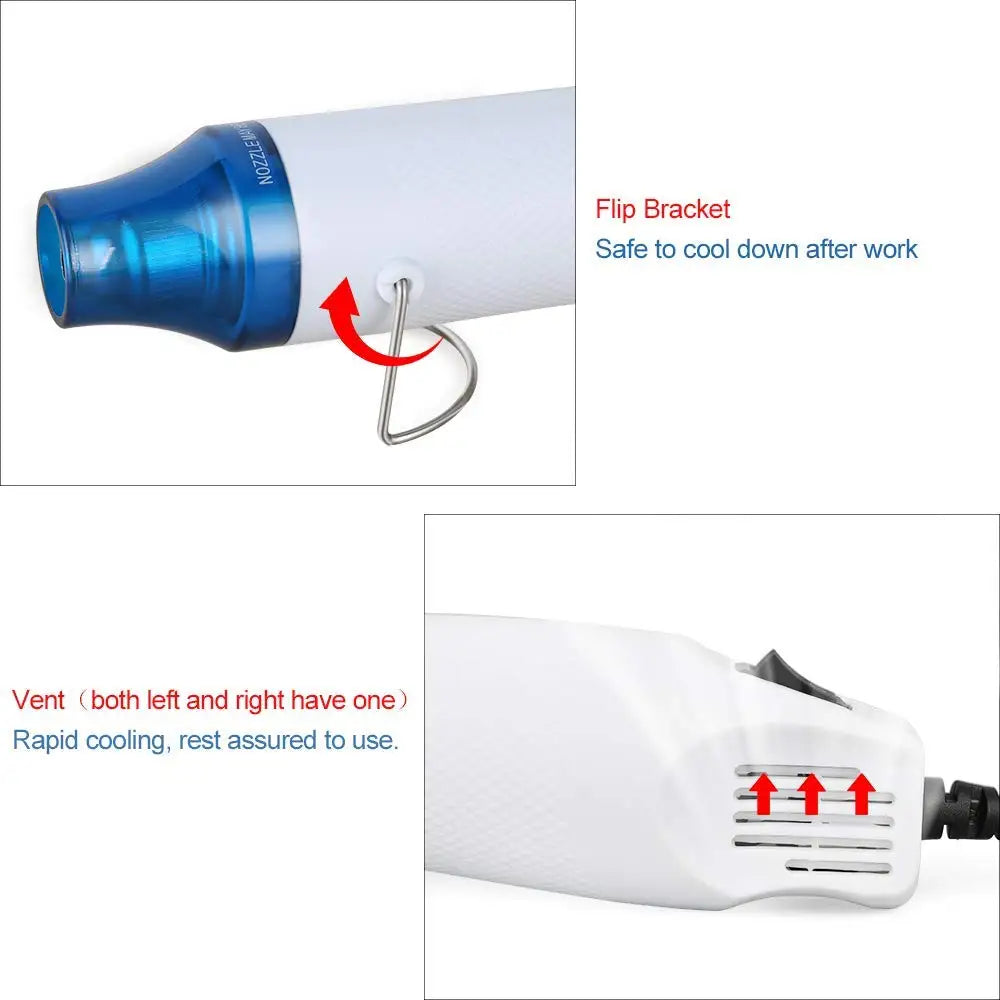 Hot Air Gun 220V/110V Heat Gun for DIY Crafts and Wax Melting