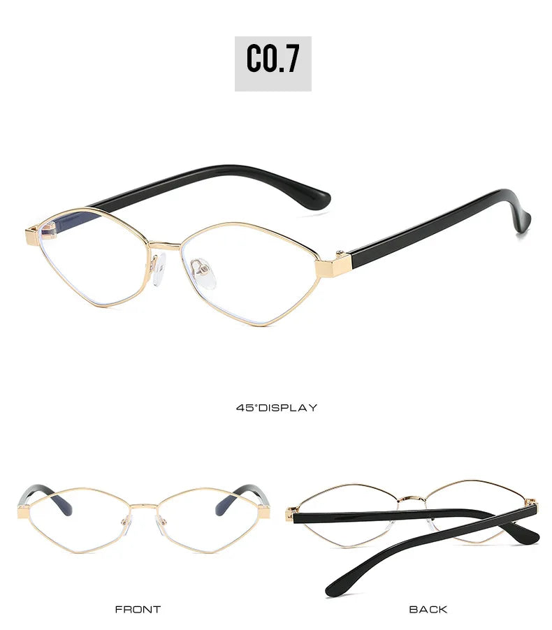 SO&EI Fashion Irregular Polygon Cat Eye Sunglasses UV400 Retro Shades for Women and Men