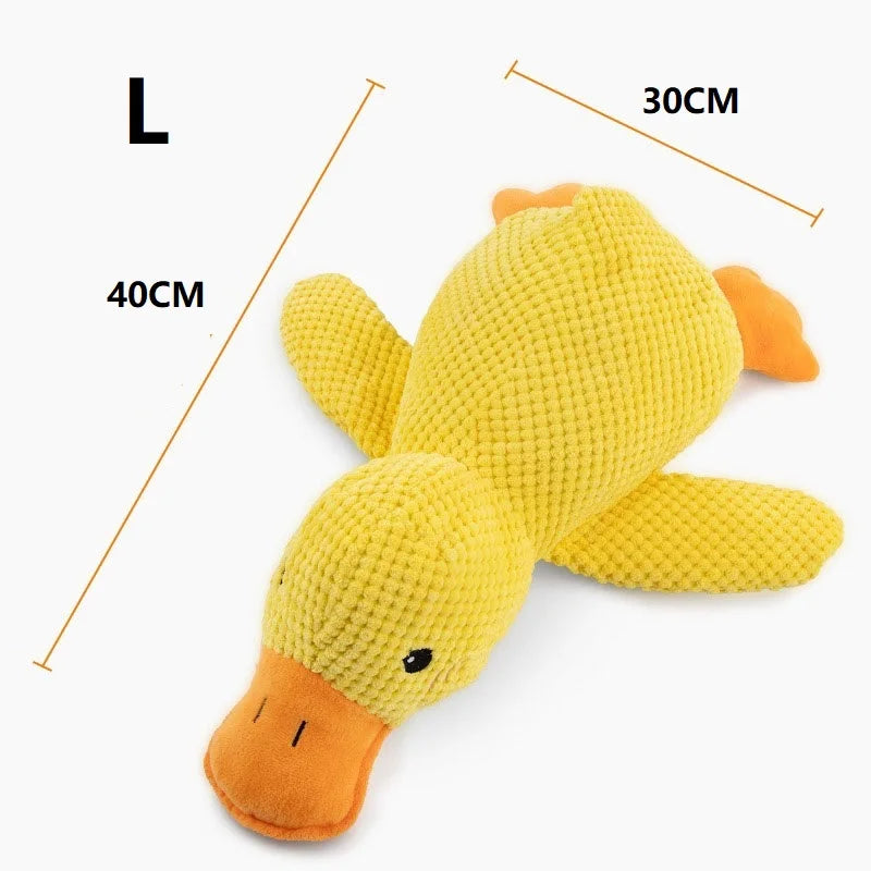 Dog Toy Plush Companion Bite Resistant Teeth Grinding Sound Relief Duck Sound Toy Interactive Pet Toys GWJ15
