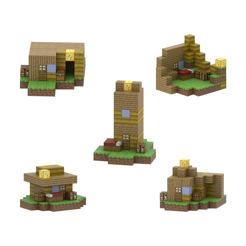 My World DIY Magnetic Building Blocks Set for Kids - Montessori 3D Pixel Bricks Constructor Toys - Creative Educational Christmas Gift