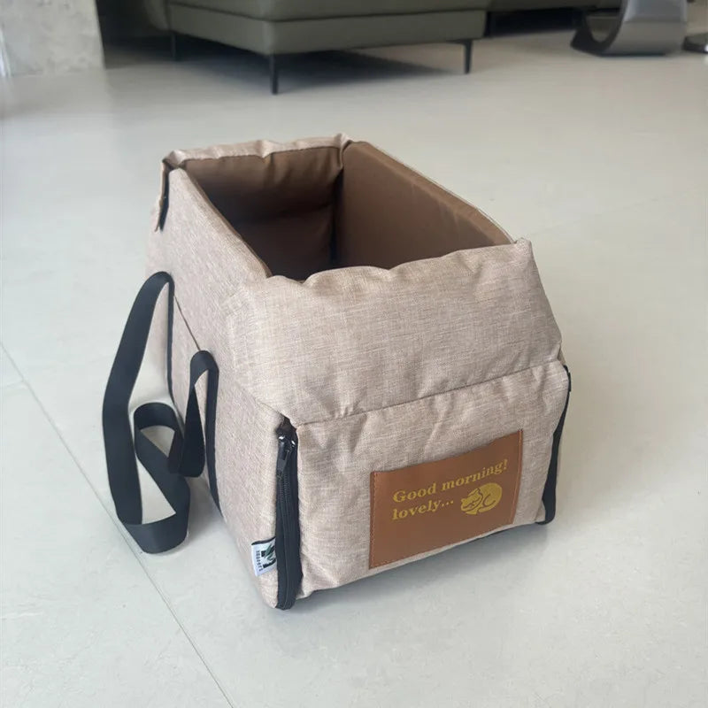 42X22X23cm Portable Pet Cat Elevated Car Seat Waterproof Dog Carrier for Small Dogs and Cats