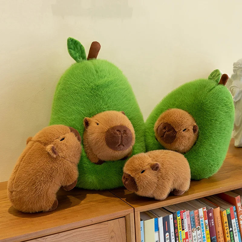 35cm Plush Capybara Doll Avocado Mouse Soft Toy Gift