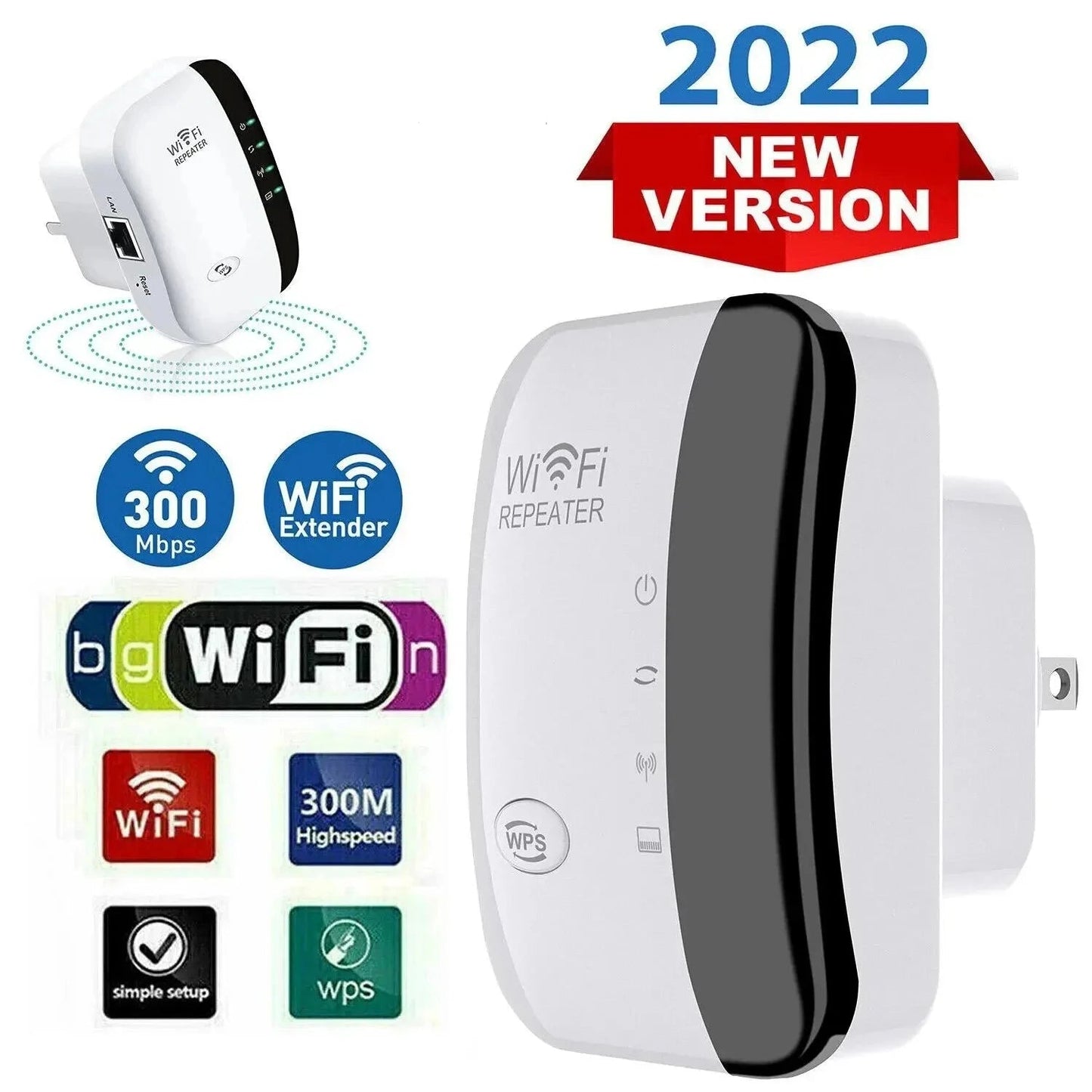 Wireless Signal Booster Wifi Extender Small Steamed Bun Repeater for Home Network Amplification
