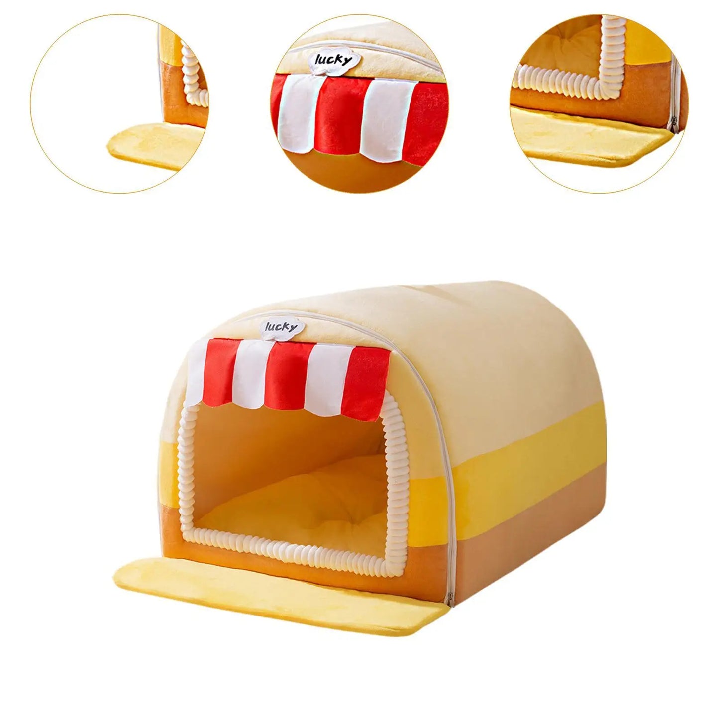 Warm Dog House Removable & Washable Soft and Comfortable Windproof Portable House for Indoor Home Use Pup Kitty Small Sized Pets