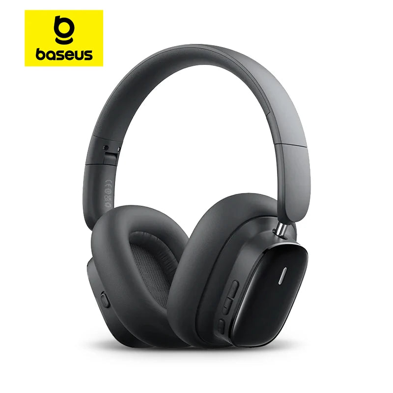 Baseus Bowie Wireless Headphone Bluetooth 5.3 38db ANC Noise Cancellation Hi-Res 3D Spatial Audio Over the Ear Headsets 100H