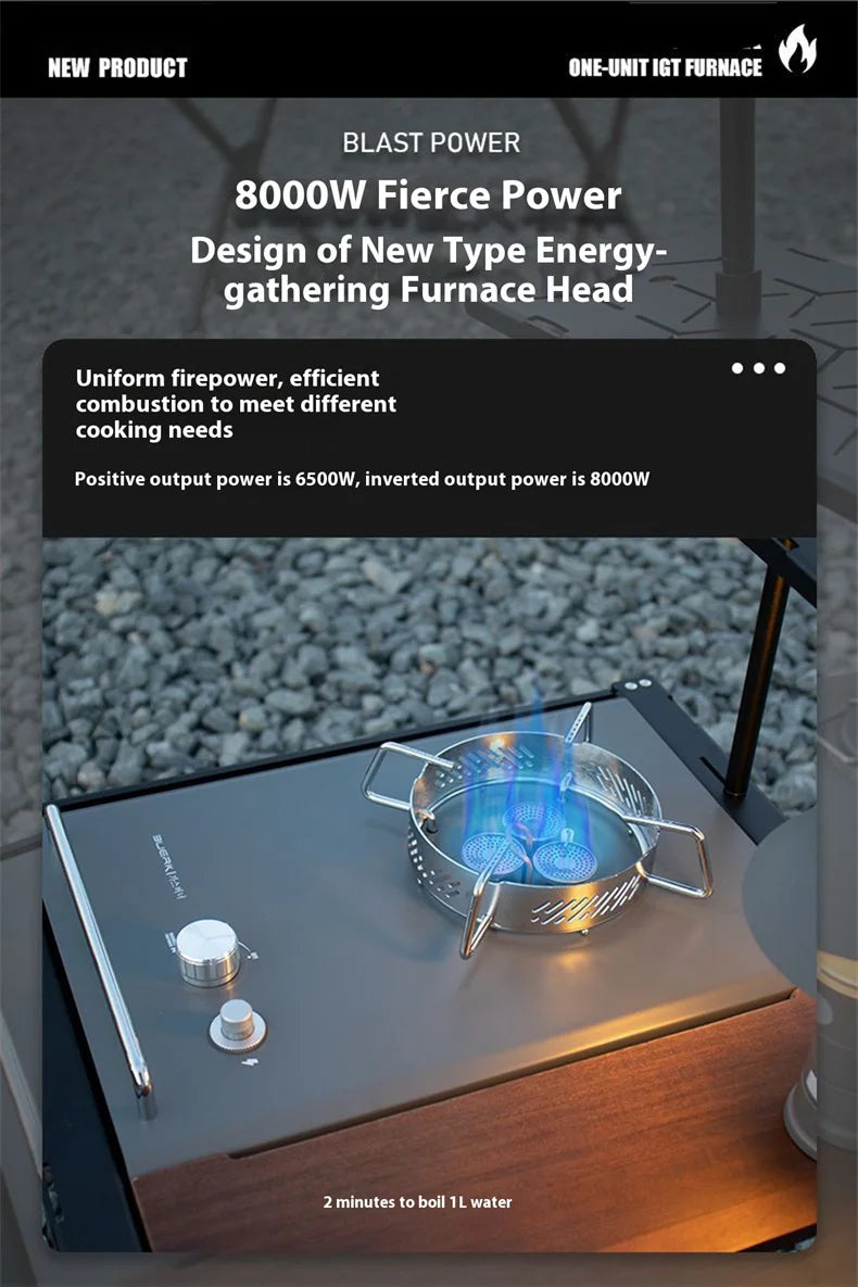 Lohascamping Camping Table IGT Folding Adjustable BBQ Table