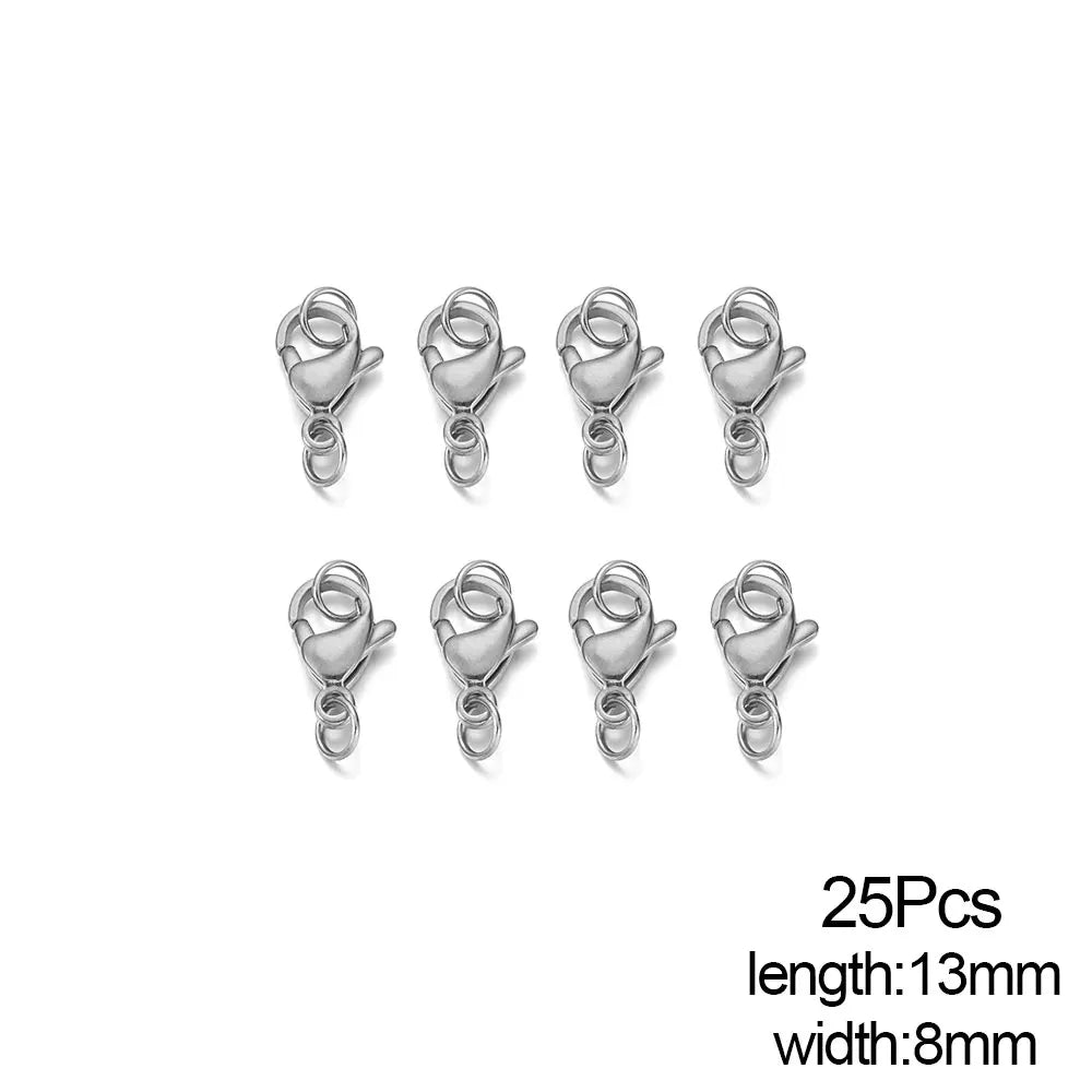 Stainless Steel Lobster Clasps Connector for DIY Jewelry Making