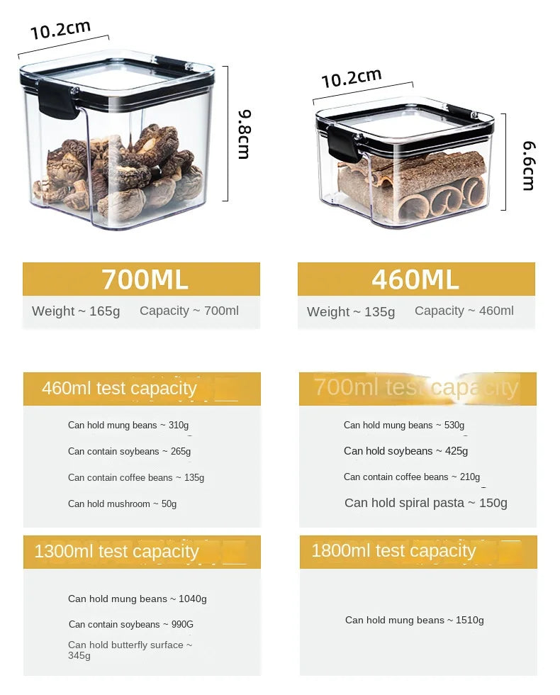 Kitchen Grain Storage Jars Set β Moisture-Proof Organizer for Seasonings