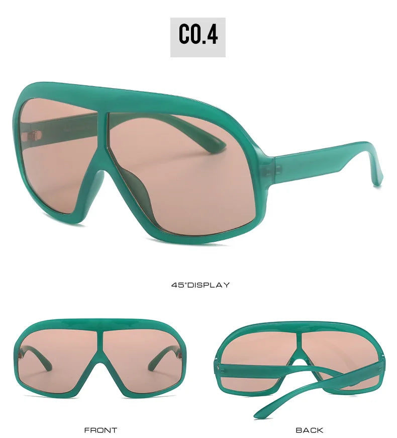 New Oversized One Piece Goggle Sunglasses UV Protection Fashion