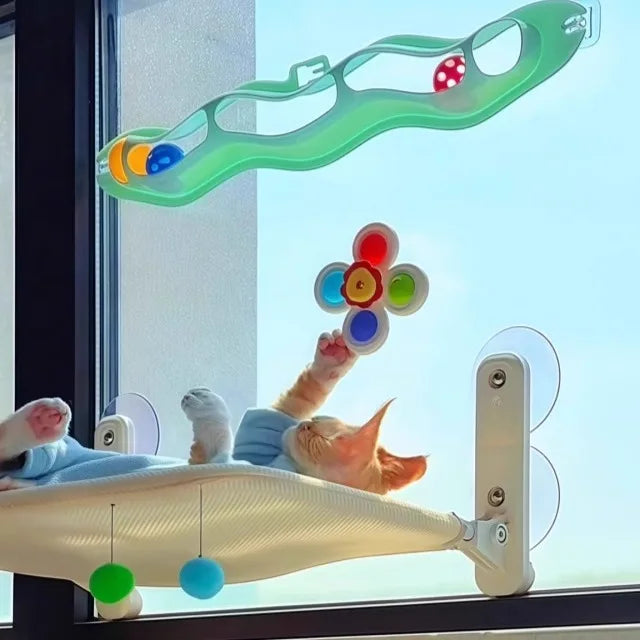 3pcs cat Bathroom Toys Fingertip Fun Spinning Top Cartoon Animal Rotating Sucker Bath Swim Fidget Toys cat Rattle Gift cat toys