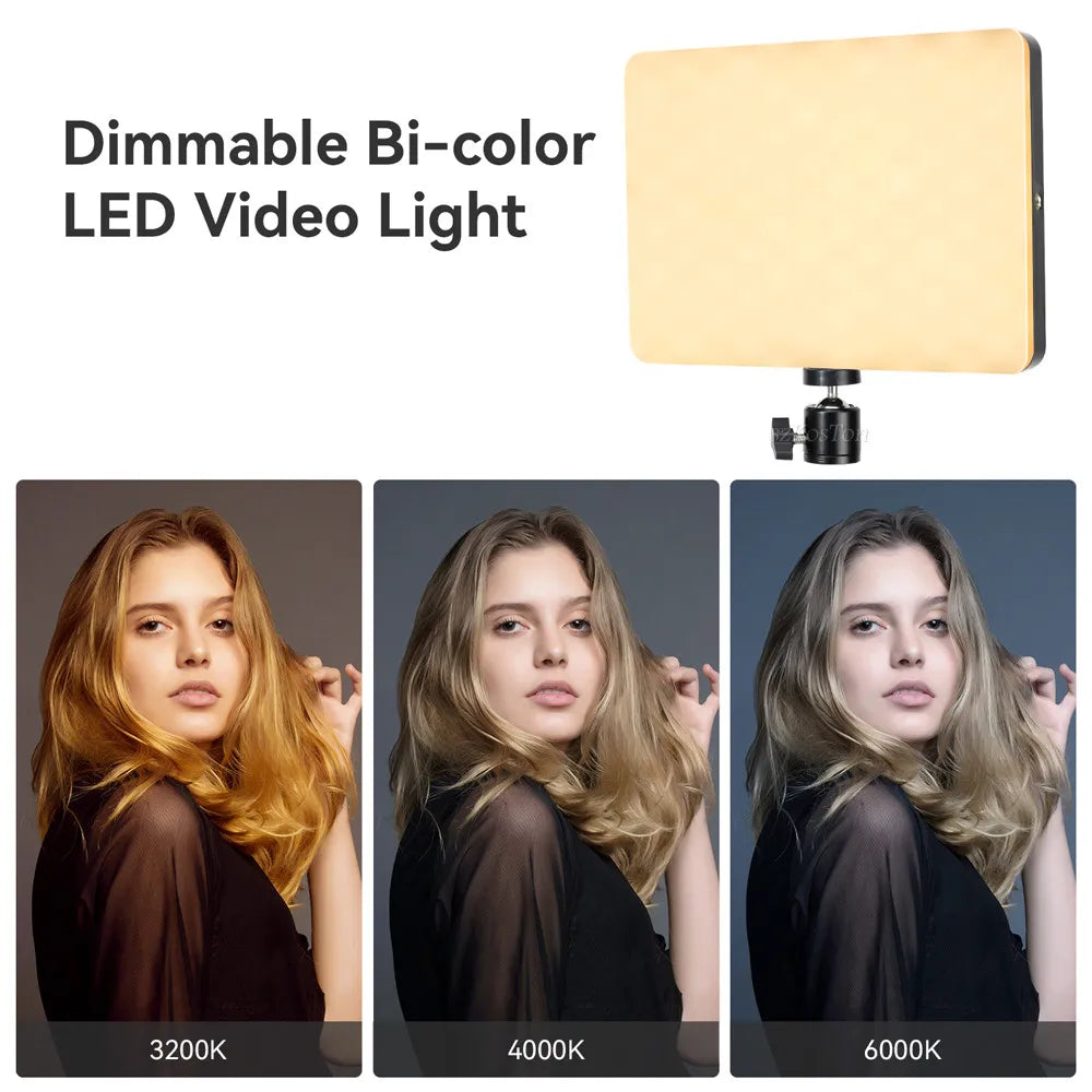 8/12 Inch LED Photography Video Light Panel Kit With Tripod