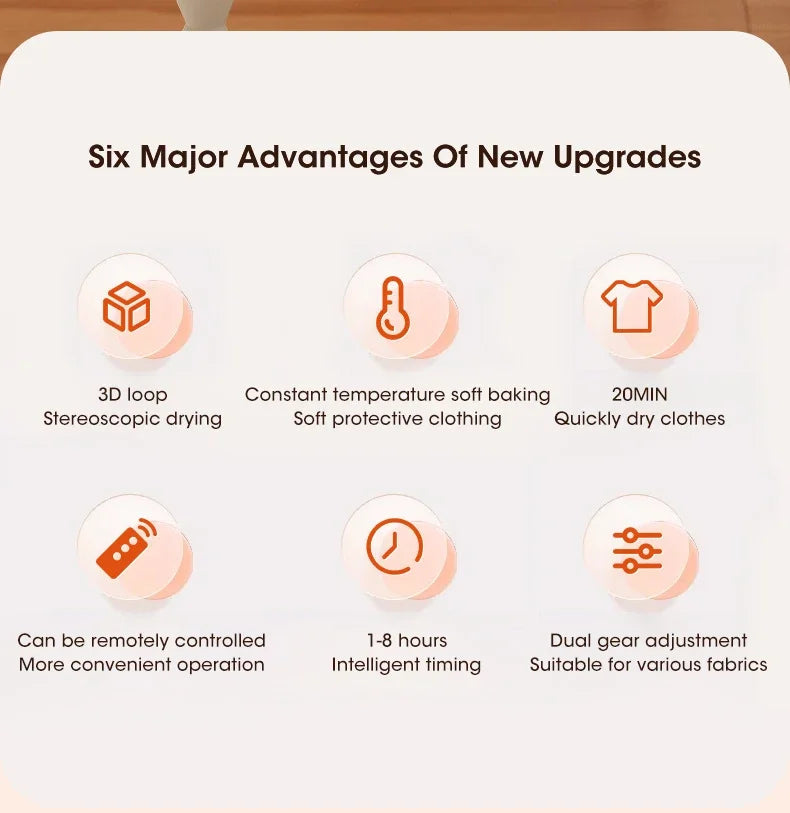 Secadora de ropa eléctrica multifuncional, portátil, compacta, plegable, con bolsa para secadora y ajuste de tiempo