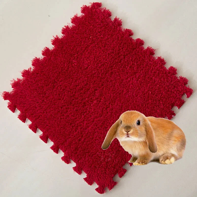 4/10Pcs Rabbit Guinea Pig Cage Liner Small Pet Items Anti Slip Bedding Mat Pee Pad for Hamsters Soft Warm Rabbit Sleep Mat Bed
