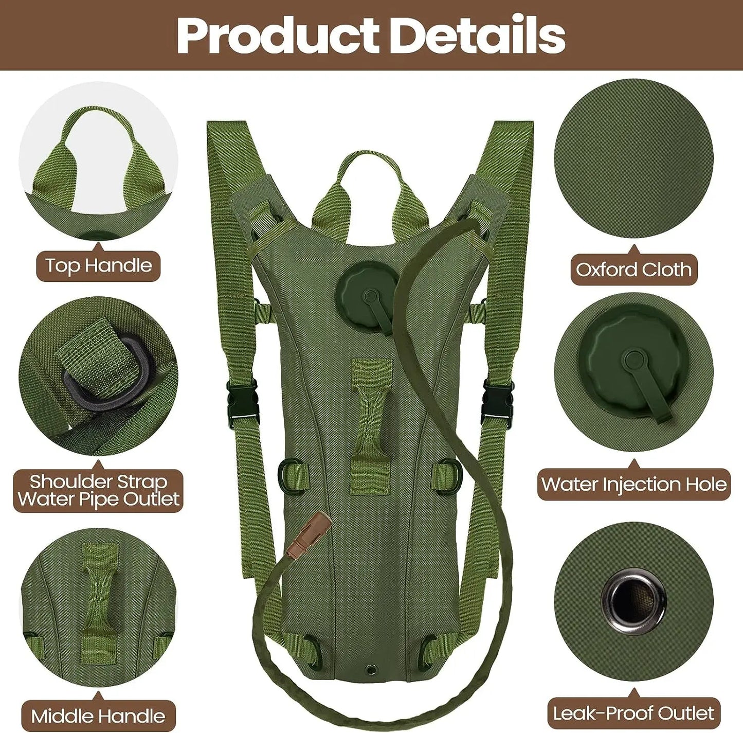 Waterproof Hydration Backpack β Includes 3L Bladder for Hiking, Cycling & Climbing