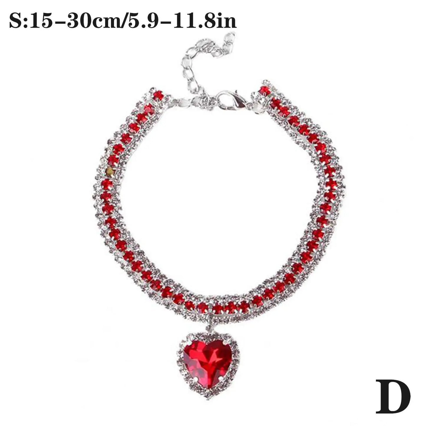 Dog Cat Rhinestone Diamante Collar Necklace Puppy Crystal Bling Pet Accessories For Puppy Kitten Crystal Pendant Diamond Collars