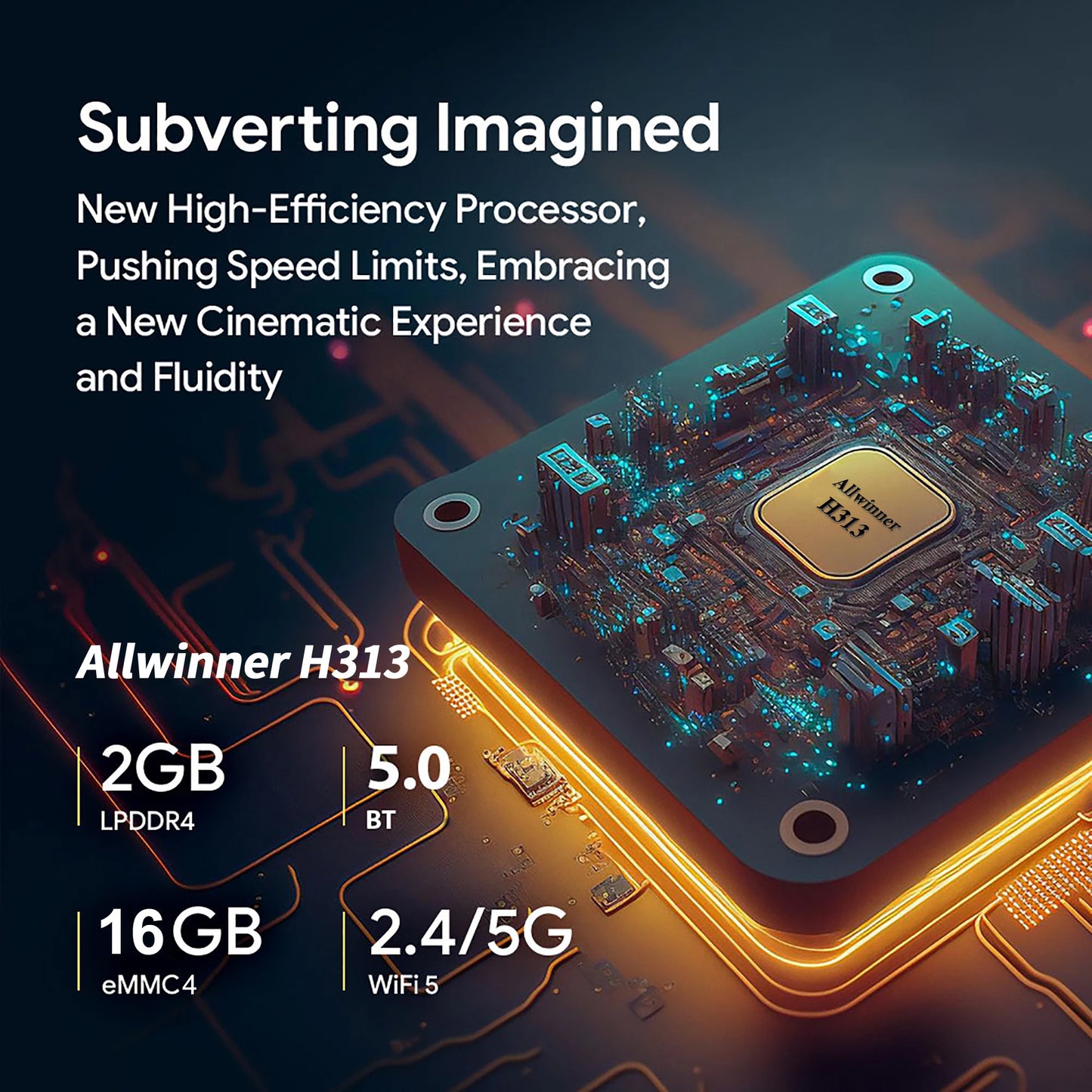 Global Version Mortal Smart Streaming Media TV Box Android 13 Allwinner H313 with Bluetooth Google Assistant Dual Band Wifi and 4K HD Support