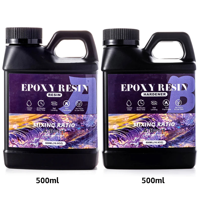 1:1 Ratio Crystal Clear Epoxy Resin Kit Anti-Yellowing Formula for DIY Jewelry and Resin Art