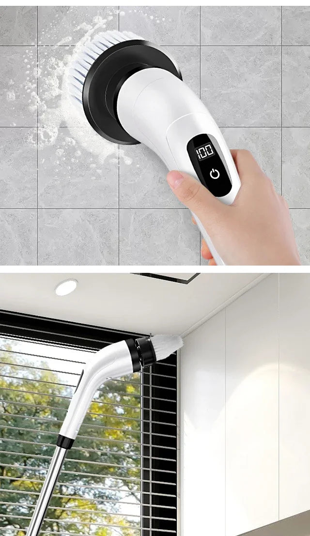 Cordless Electric Spin Scrubber for Home Cleaning Multipurpose Brush for Kitchen Bathroom and Toilet