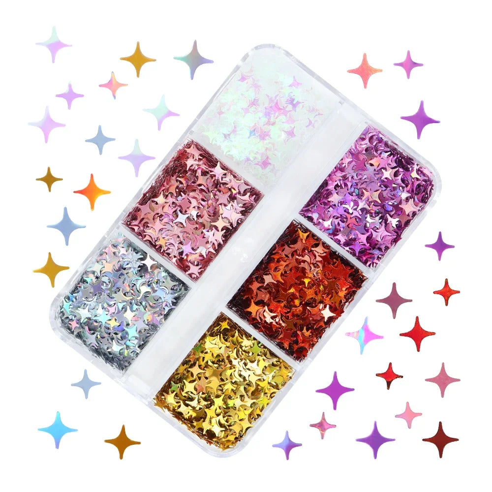 Holographic Glitter English Alphabet Flakes For DIY Resin