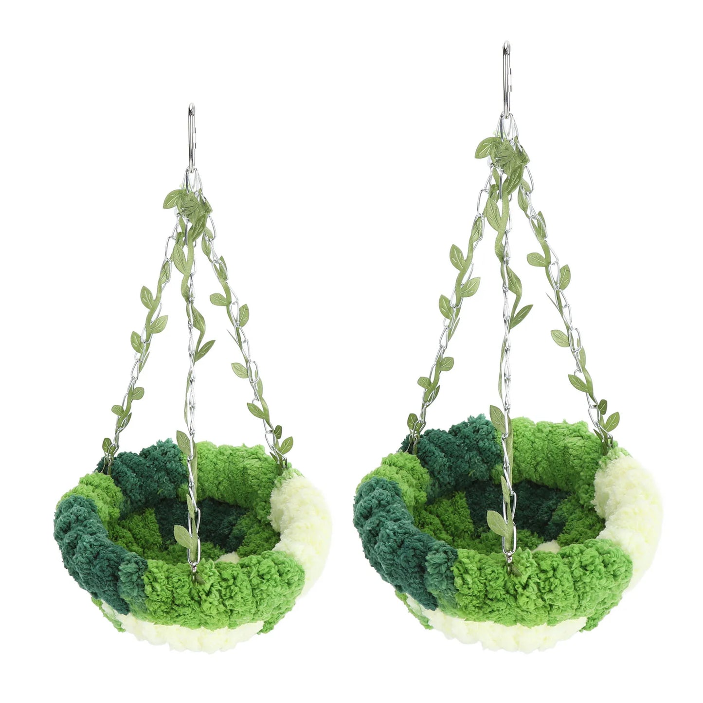 Bird Nest Swing Parrot Hammock Bed Comfortable Soft Coral Fleece Hanging Bird Sleeping Nest for Cage Green Parrot Nest for Cage