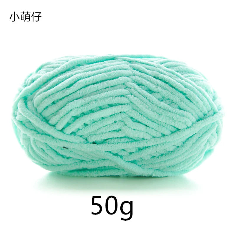 50g Polyester Cute Yarn Ball for Warm Velvet Crochet Scarf