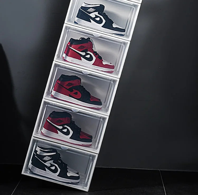 AJ Sneaker Box Shoes Organizer Transparent Stackable Dustproof Storage Box