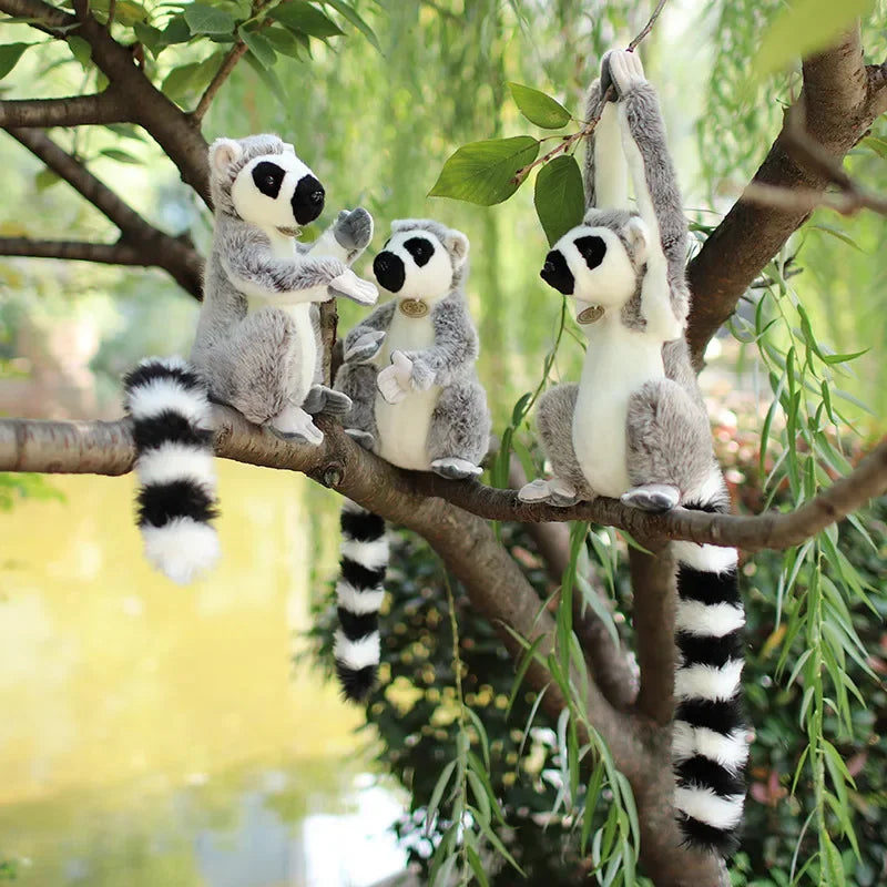28cm Wild Lemur Plush Stuffed Animal Toy with Short and Long Arms for Kids and Adults