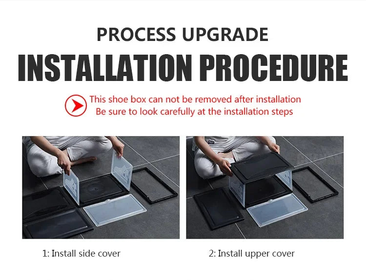 AJ Sneaker Box Shoes Organizer Transparent Stackable Dustproof Storage Box