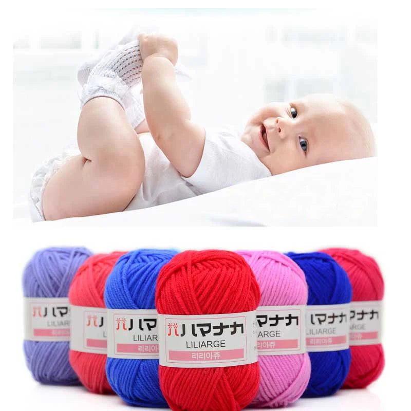 DIY Baby Milk Soft Cotton Knitting Yarn for Sweaters