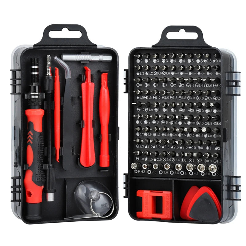 115 in 1 Magnetic Screwdriver Set with Precision Bits for Computer and Phone Repair Multi Tool Kit with Torx and Hex Drivers