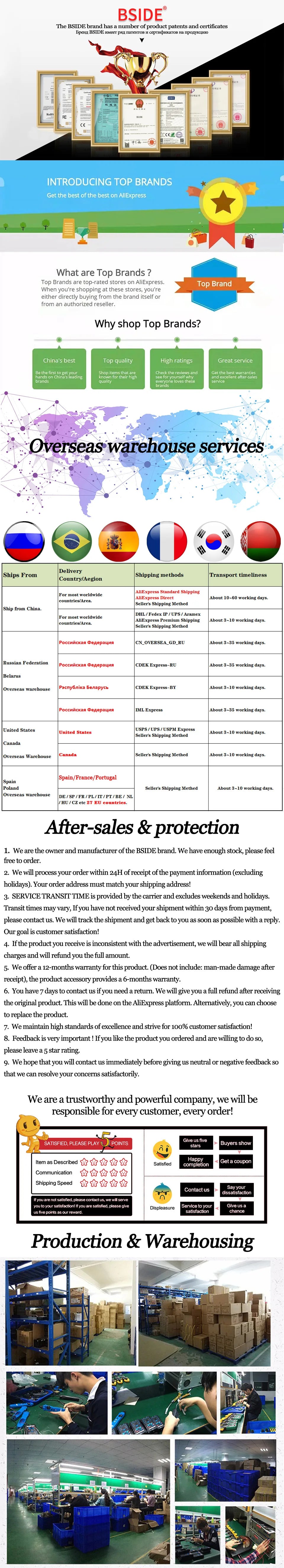 BSIDE Portable Digital Multimeter with AC DC Voltage Detection