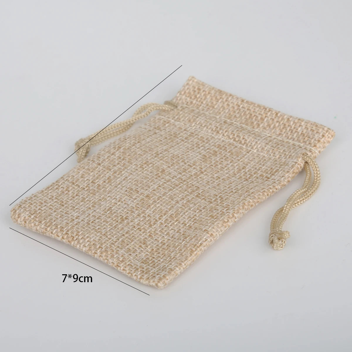 15-50 Cotton and Hemp Bundle Pocket Gift Bag for DIY Candy Packaging