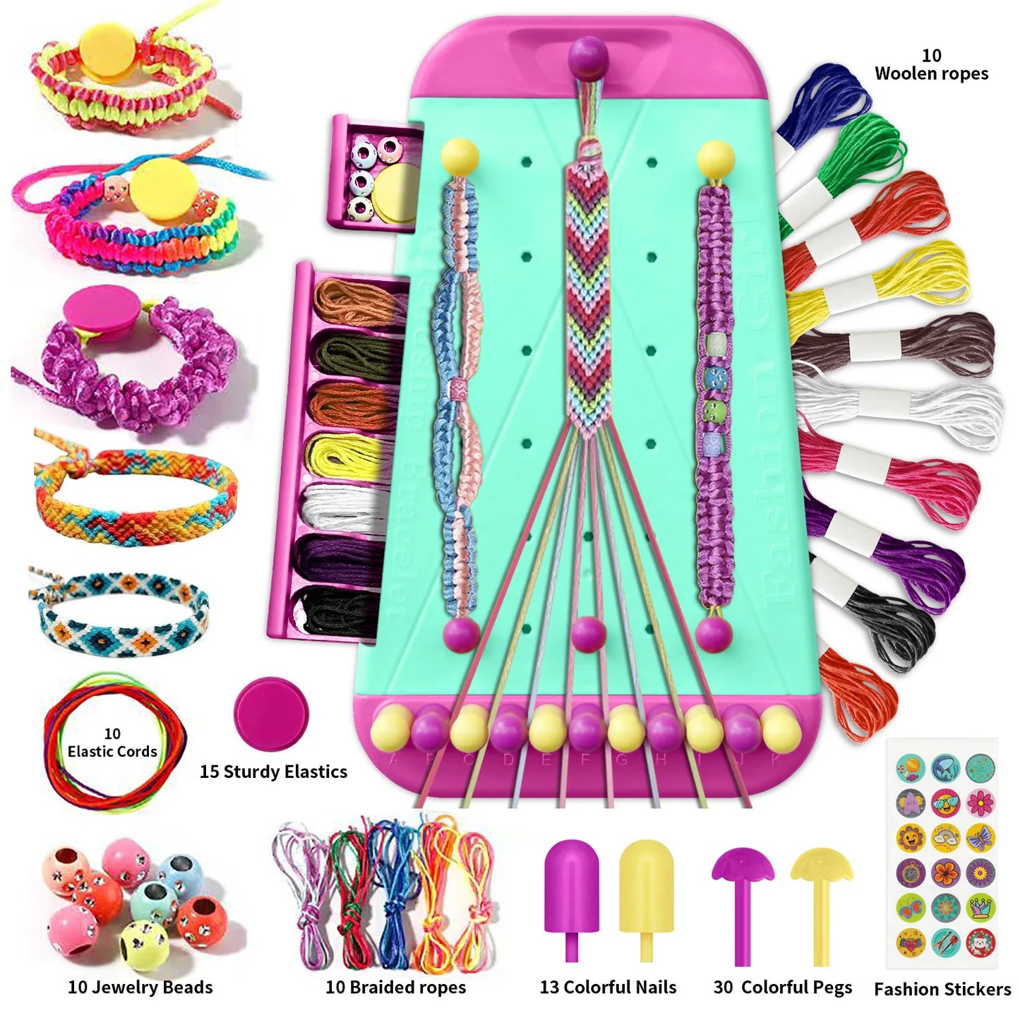 Bracelet Making Kit for Girls DIY Friendship Jewelry Craft Set Perfect for Birthdays and Creative Play