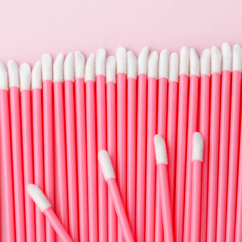 50 Pcs Disposable Lip Brush Set for Eyelash and Makeup