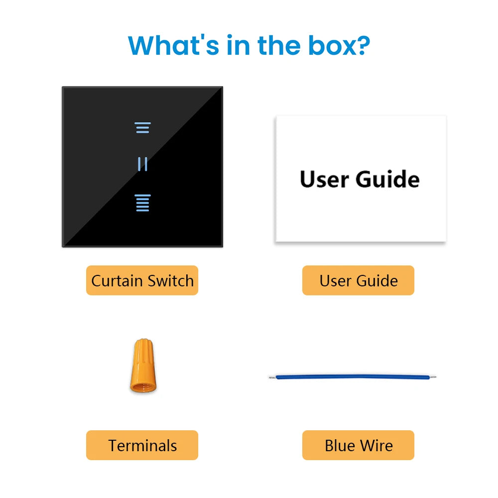 LoraTap Tuya Smart Life WiFi Cortinas Persianas Interruptor Persianas enrollables Interruptor de motor Estilo de luz de fondo Google Home Alexa Control de voz