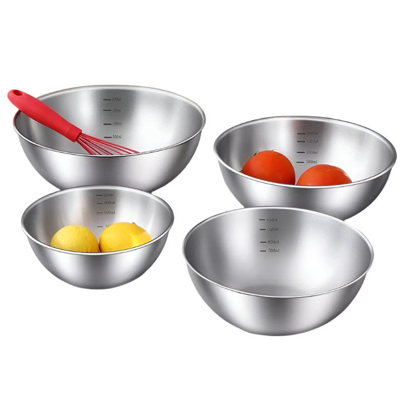 Stainless Steel Gold and Silver Salad and Noodle Bowl Elegant Kitchen Tableware Food Container