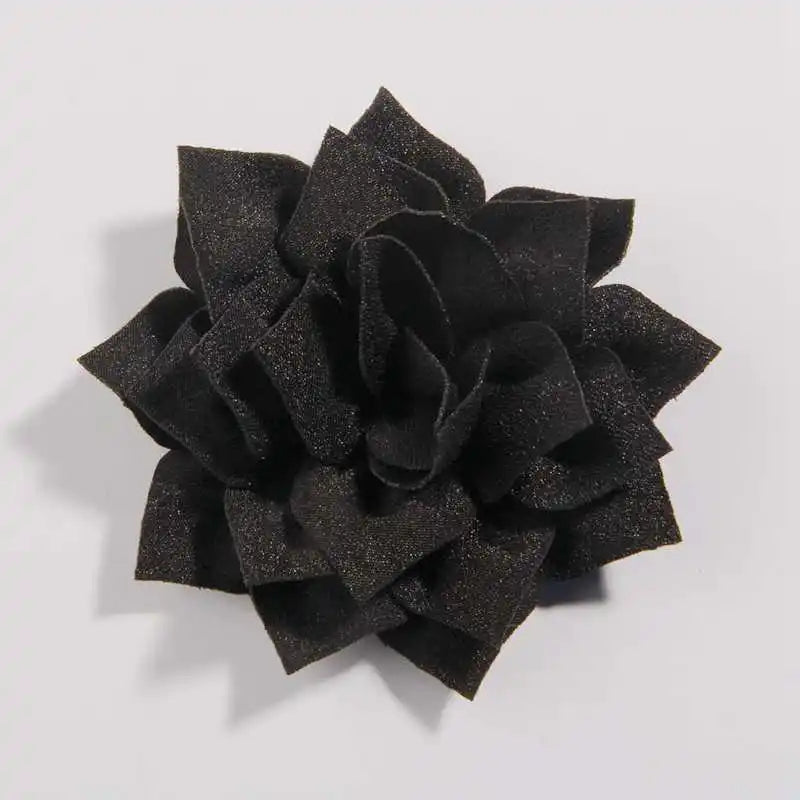 50PCS 7.5CM 2.95 Inch Fashion Lotus Satin Hair Flowers for DIY Headbands and Wedding Decor