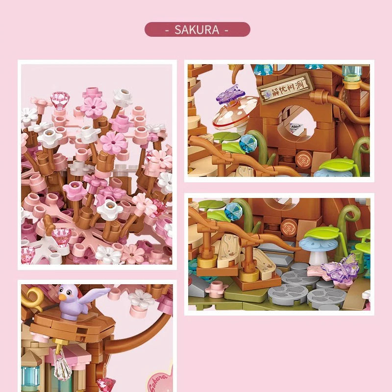 Street View Mini Building Blocks Gift Set – Izakaya Shaved Ice Shop, Takoyaki Shop, Coffee Shop and Panda Tea House