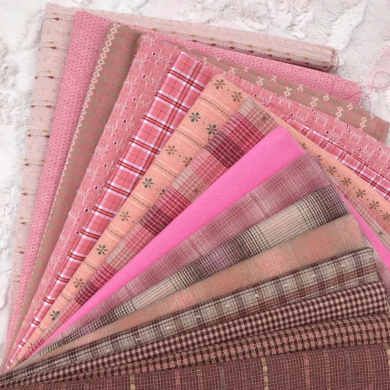 15pc 23*33cm Japanese Yarn Dyed Cotton Fabric Bundle for Crafting