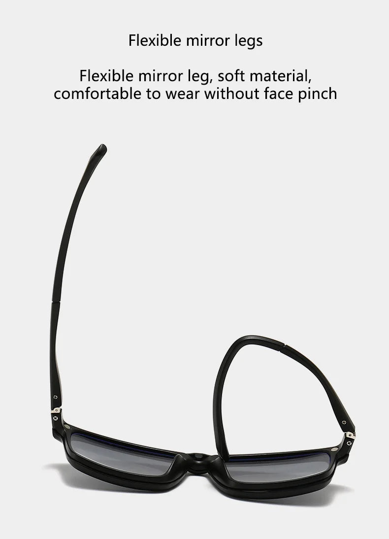 6 In 1 Spectacle Frame Men Women with Clip On Polarized Sunglasses