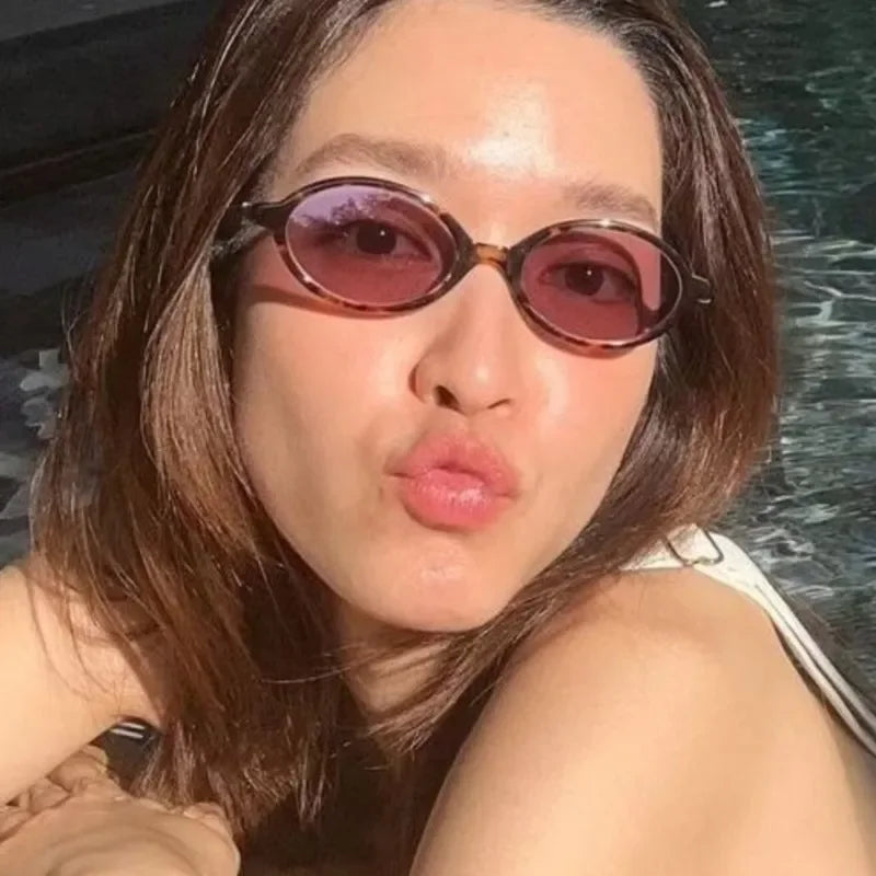 Oval Small Frame Luxury Brand Sunglasses for Women and Men