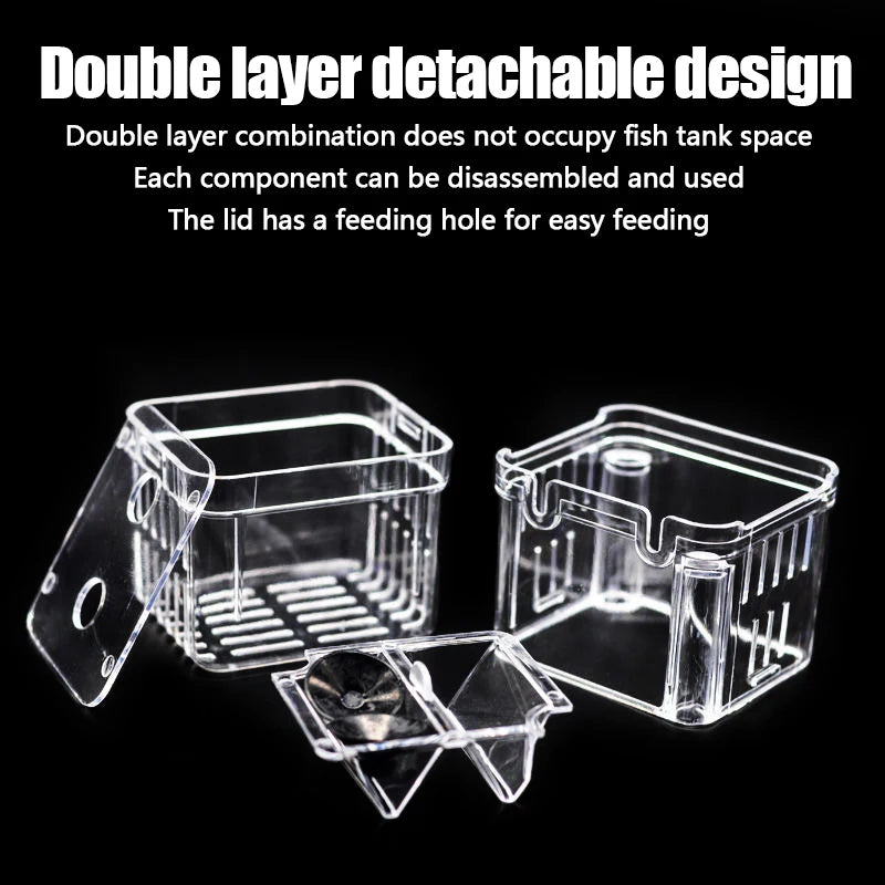 1PC Aquarium Fish Breeder Box Durable Betta Fish Tank Fish Breeding Isolation Box Hatching Incubator Box For Baby Fish Shrimp